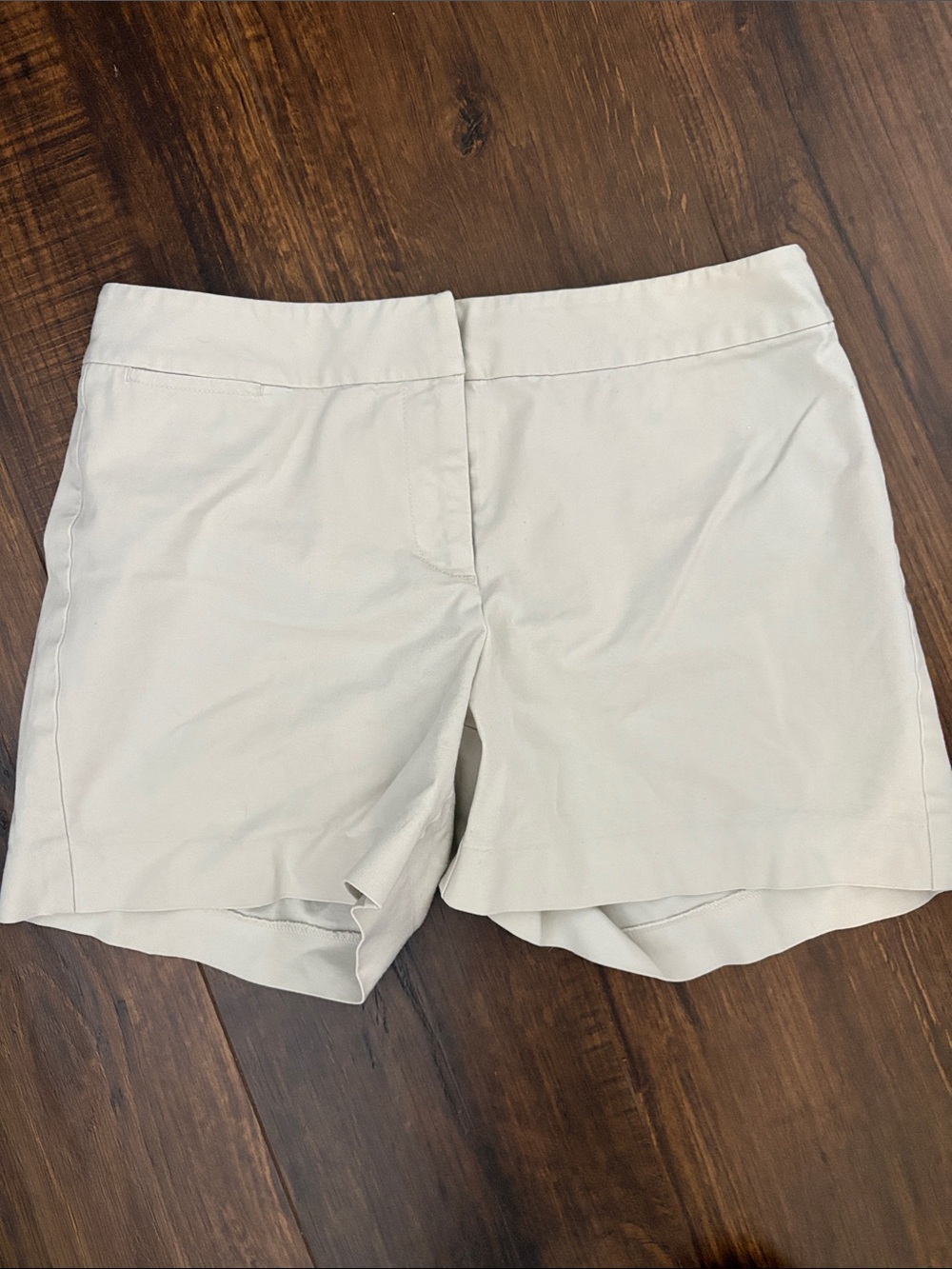 Ann Taylor Cream High Waist Tailored Women's Shorts